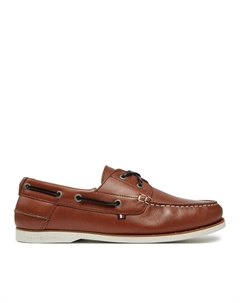 Полуботинки Th Boat Shoe Core Lth FM0FM05569, коричневый Tommy hilfiger
