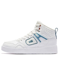Кеды мужские, обувь для скейтбординга высокая белый/синий Qiaodan