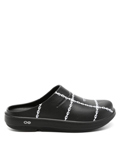 Сабо на платформе с графическим принтом, черный Undercover