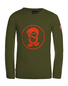 Лонгслив Troll, хаки Trollkids