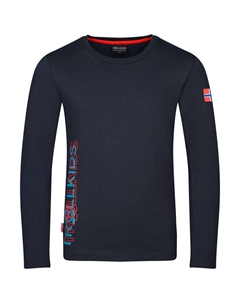 Лонгслив Stavanger, черный Trollkids