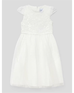 Платье для причастия с отделкой декоративным камнем, экрю Happy girls