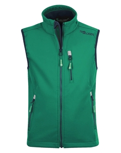 Утепленный жилет Softshell Trollfjord, зеленый Trollkids