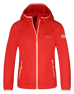 Функциональная куртка Windbreaker Fjell, красный Trollkids