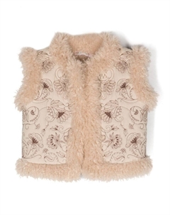 Жилет Tuli с цветочной вышивкой, нейтральный Bonpoint