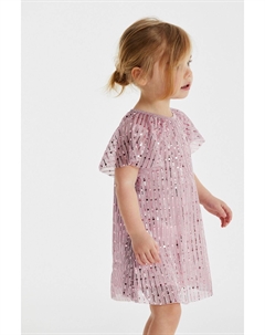 Платье с пайетками и расклешенными рукавами, розовый Next