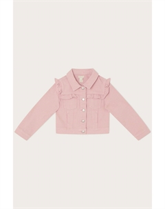 Розовый твиловый жакет с рюшами, розовый Monsoon