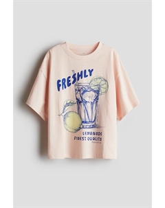 Футболка свободного покроя из хлопка, мультиколор H&m