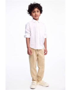 Свободные зауженные брюки-чинос из твила, бежевый H&m