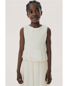 Топ с баской и сборками, бежевый H&m