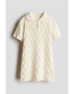 Платье ажурной вязки, бежевый H&m