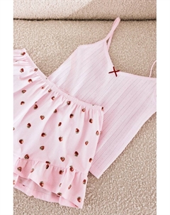 Пижама из хлопка с воланами, мультиколор H&m