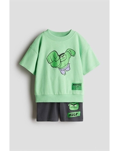 Комплект из 2-х свитшотов с принтом, мультиколор H&m