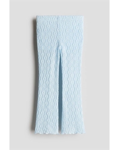 Трикотажные брюки со структурой, голубой H&m