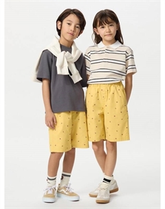 Легкие шорты (с принтом), желтый Uniqlo