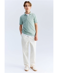 Брюки из льняной смеси, бежевый H&m