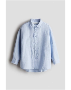 Льняная рубашка, голубой H&m