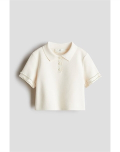 Рубашка в рубчик с украшениями, бежевый H&m