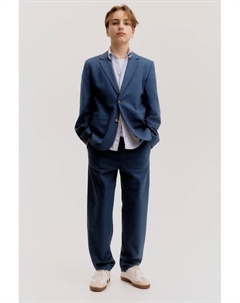 Костюм из смеси льна, синий H&m