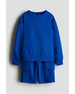 Костюм-Двойка с толстовкой и шортами, синий H&m