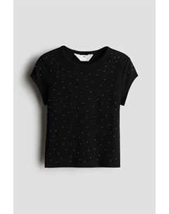 Украшенная хлопковая рубашка, черный H&m