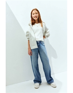 Джинсы широкие с низкой посадкой, синий H&m