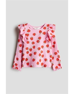 Рубашка из хлопкового джерси с воланами, мультиколор H&m