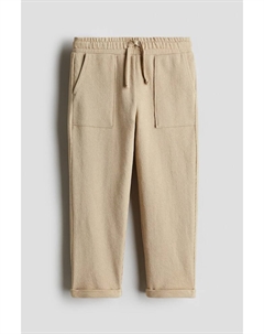 Спортивные брюки из структурированного трикотажа, бежевый H&m