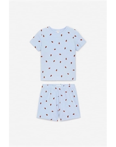 Короткая пижама из двух частей из джерси, голубой Arket