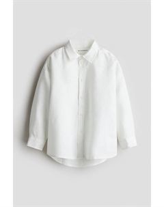 Льняная рубашка, белый H&m