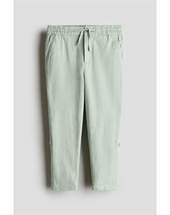 Подвернутые хлопковые брюки-чинос, зеленый H&m