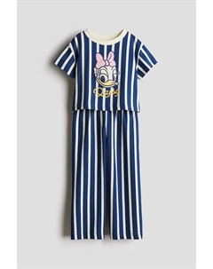 Комплект из 2 предметов с принтом: рубашка и спортивные брюки, мультиколор H&m