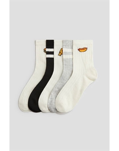 5 упаковок носков, мультиколор H&m