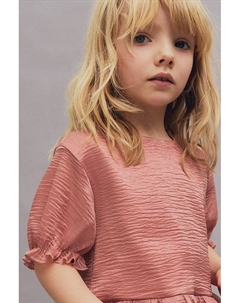 Блузка с баской, розовый H&m