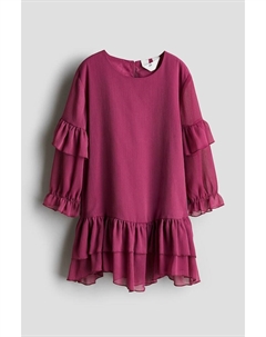 Платье из шифона с воланами, фиолетовый H&m