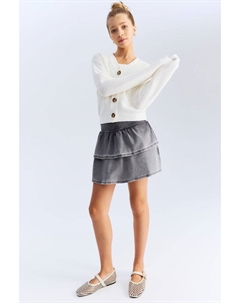 Юбка из денима, серый H&m