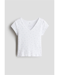 Рубашка из хлопкового джерси в рубчик, мультиколор H&m