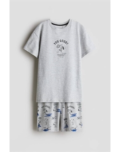 Пижама из хлопка с принтом, мультиколор H&m