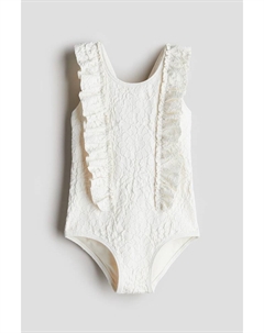 Купальник с воланами, бежевый H&m