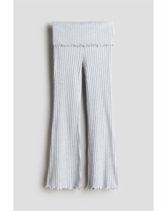 Расклешенные брюки из джерси, серый H&m