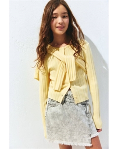 Кардиган в рубчик, желтый H&m