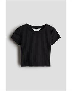 Рубашка из хлопка в рубчик, черный H&m