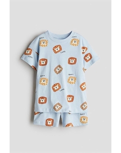 Пижама из джерси с принтом, мультиколор H&m