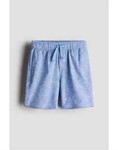 Шорты из льняной смеси, синий H&m