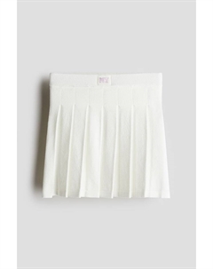 Юбка-Плиссе из тонкого трикотажа, белый H&m