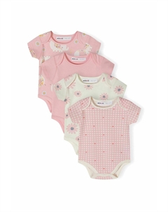 Боди 4 PACK, розовый Minoti