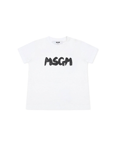 Футболка с принтом A MANICA CORTA, белый Msgm