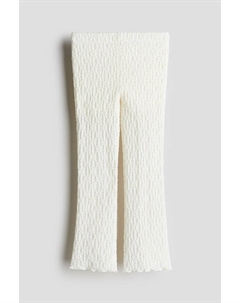 Трикотажные брюки со структурой, белый H&m