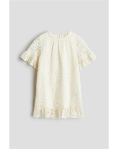 Кружевное платье с воланами, бежевый H&m