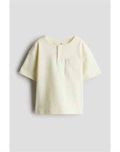 Рубашка хенли со структурой, желтый H&m